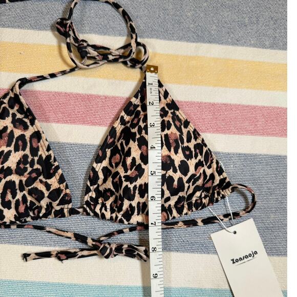 NWT Leopard Print String Bikini Size Small - Picture 6 of 9